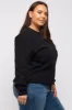 Black Soft Knit Fleece Lined Plus Sweatshirt sold by Pinkblush