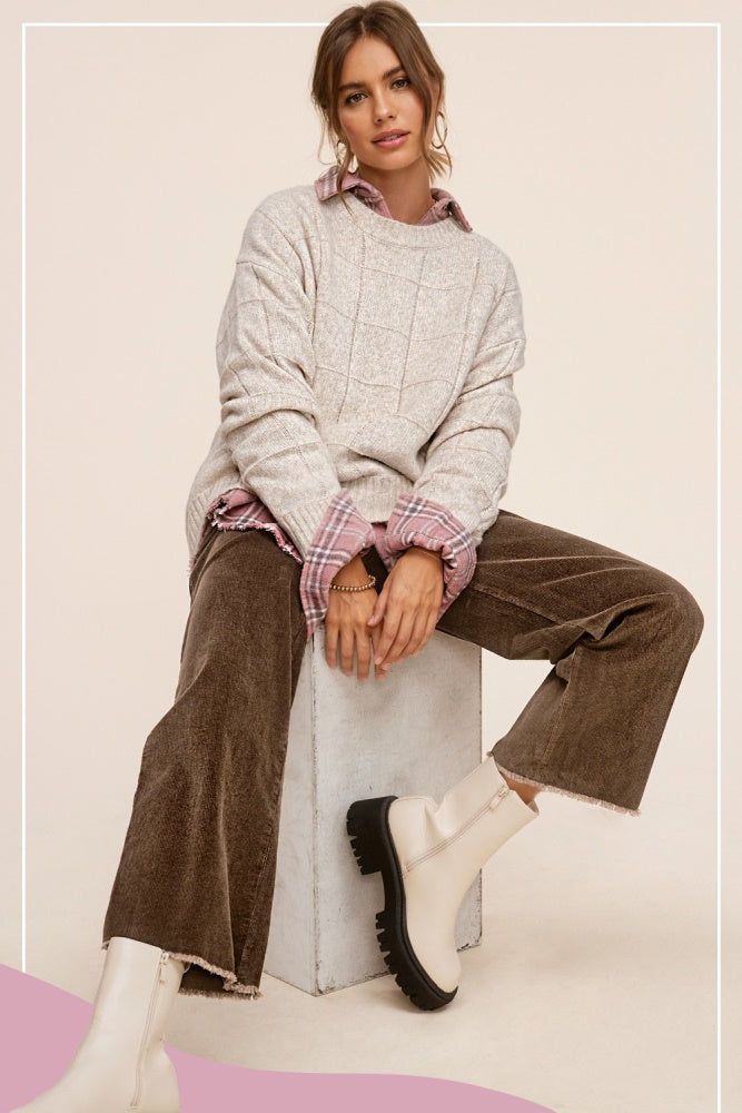 Brown Cropped Pants sold by Pinkblush