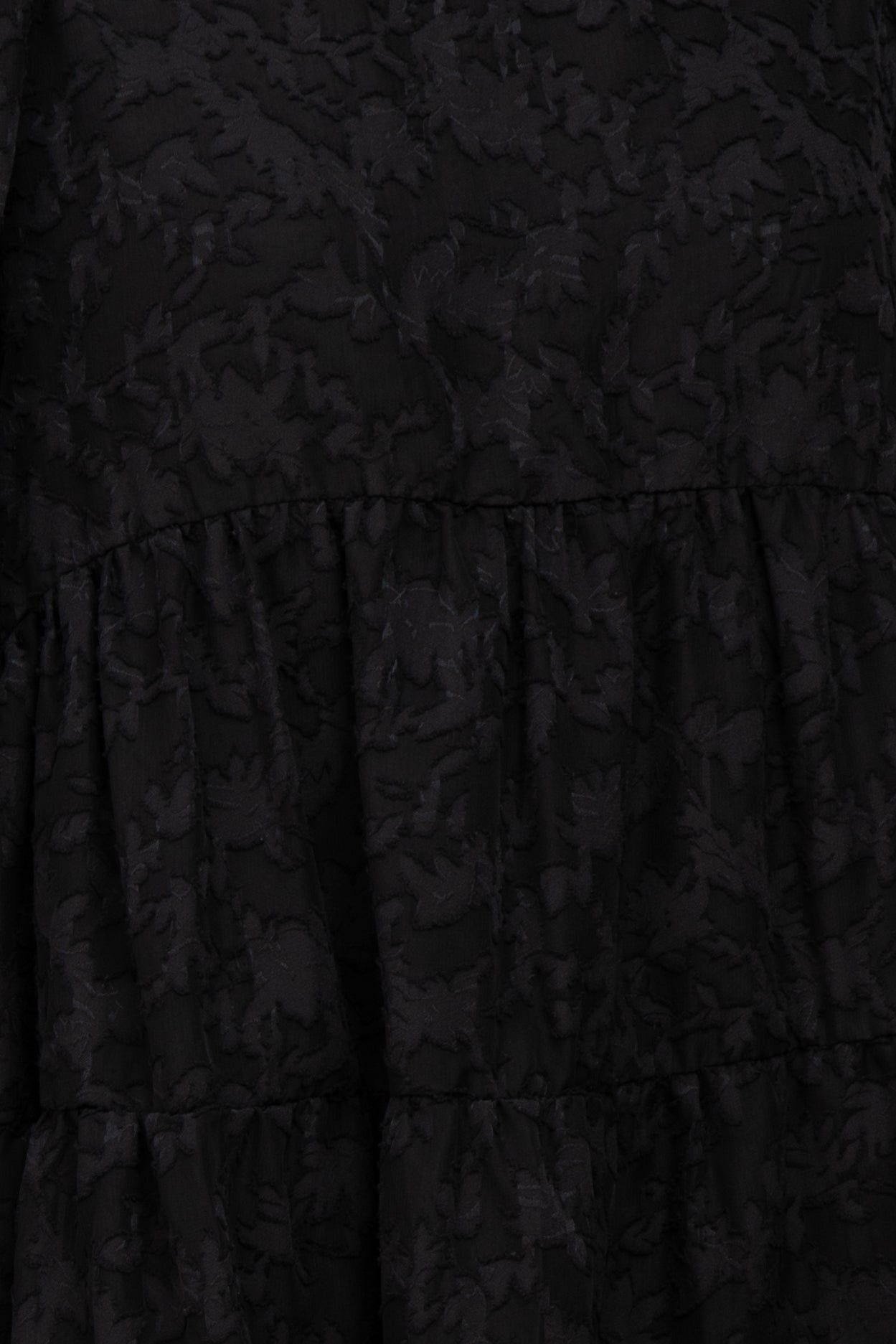 Black Floral Textured Tiered Dress sold by Pinkblush product image thumbnail 5