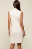 Cream Cable Knit Sleeveless Maternity Sweater Dress sold by Pinkblush