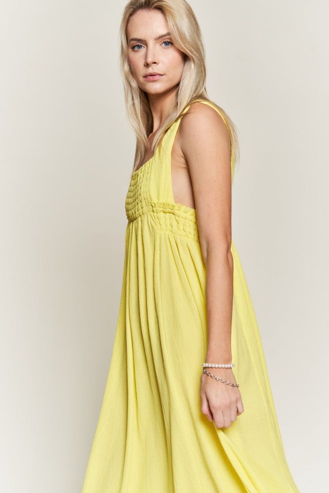 Lemon Square Neck Maxi Summer Dress sold by Pinkblush product image thumbnail 4