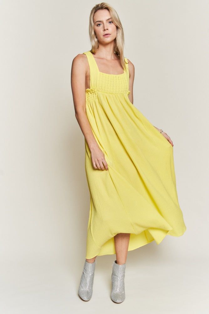Lemon Square Neck Maxi Summer Dress sold by Pinkblush product image thumbnail 2