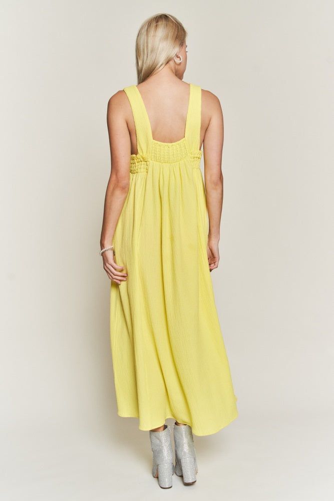 Lemon Square Neck Maxi Summer Dress sold by Pinkblush product image thumbnail 3