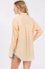 Peach Striped Fringe Button Down Shirt sold by Pinkblush