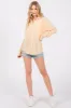 Peach Striped Fringe Button Down Shirt sold by Pinkblush