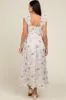 Blue Floral Smocked Midi Dress sold by Pinkblush