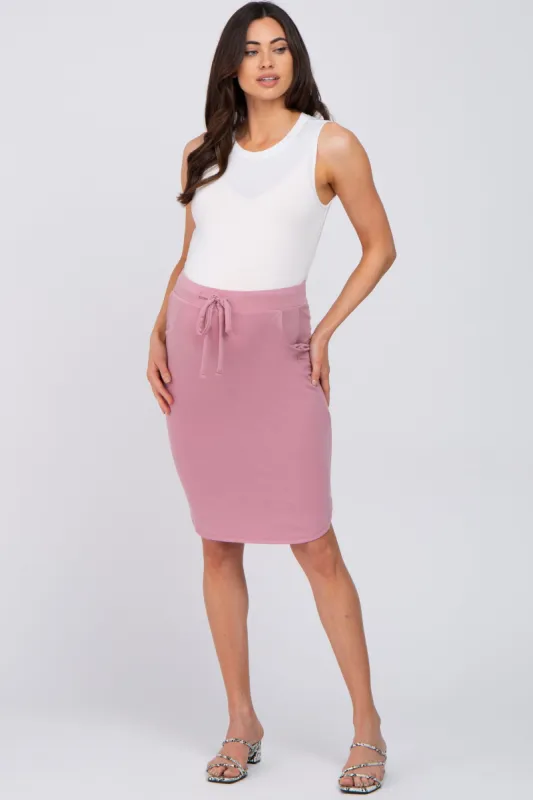 Mauve Maternity Skirt sold by Pinkblush