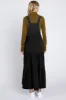 Black Button Sling Tiered Midi Dress sold by Pinkblush