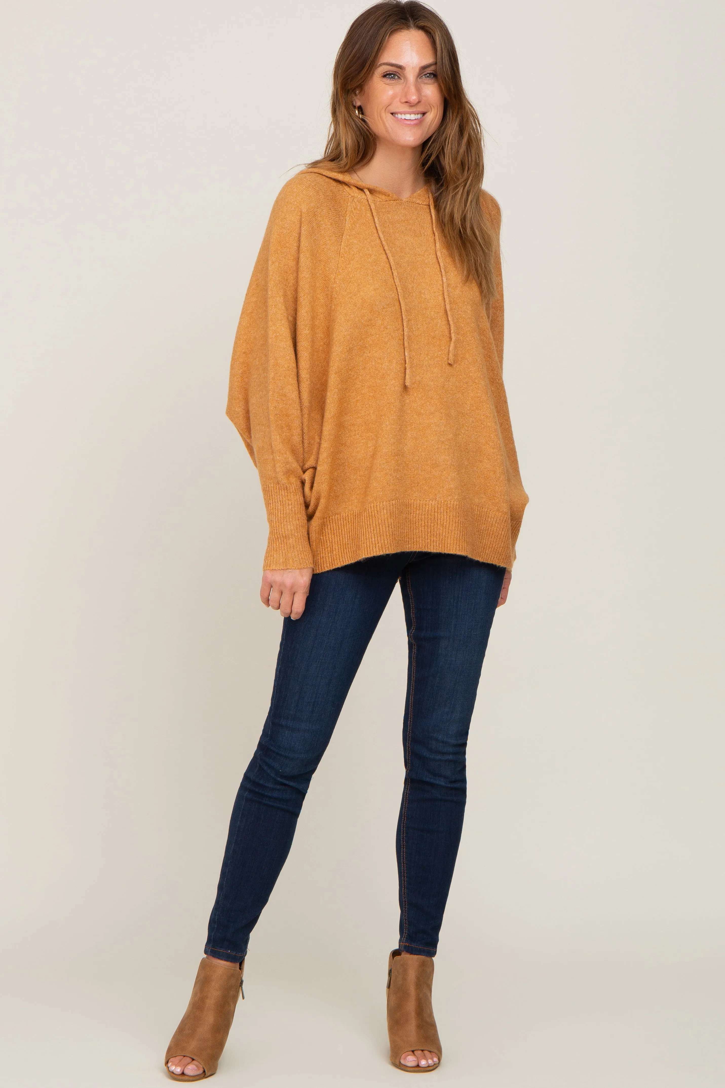 Camel Soft Knit Drawstring Hoodie sold by Pinkblush product image thumbnail 4