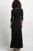 Black Solid Sash Tie Maternity Maxi Dress sold by Pinkblush