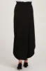 Black Smocked Rounded Hem Maternity Maxi Skirt sold by Pinkblush
