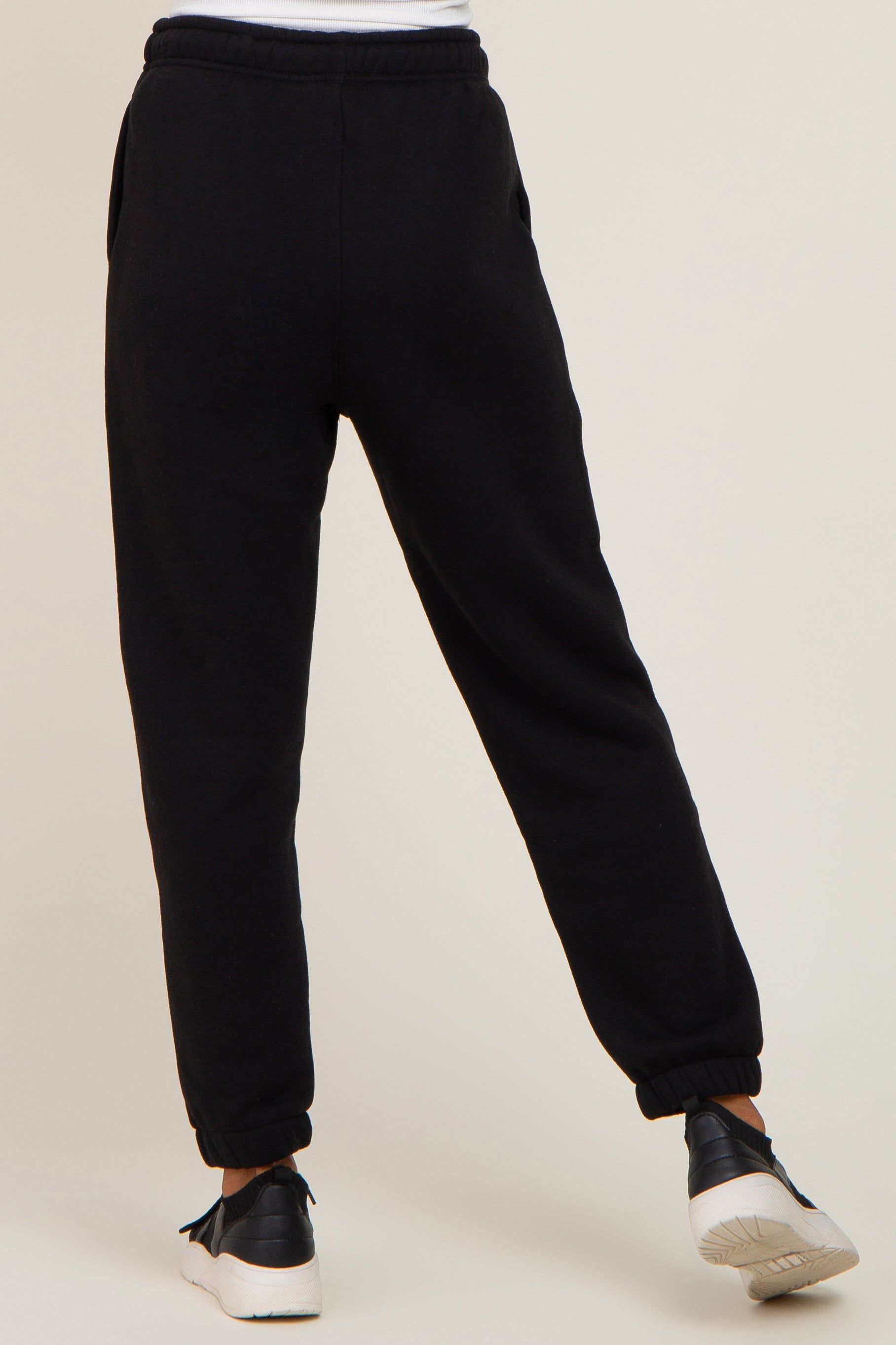 Black Basic Fleece Sweatpants sold by Pinkblush product image thumbnail 4