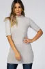 Heather Grey Soft Brushed Knit Mock Neck Maternity Top sold by Pinkblush