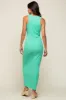 Mint Sleeveless Ribbed Maxi Dress sold by Pinkblush