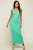 Mint Sleeveless Ribbed Maxi Dress sold by Pinkblush