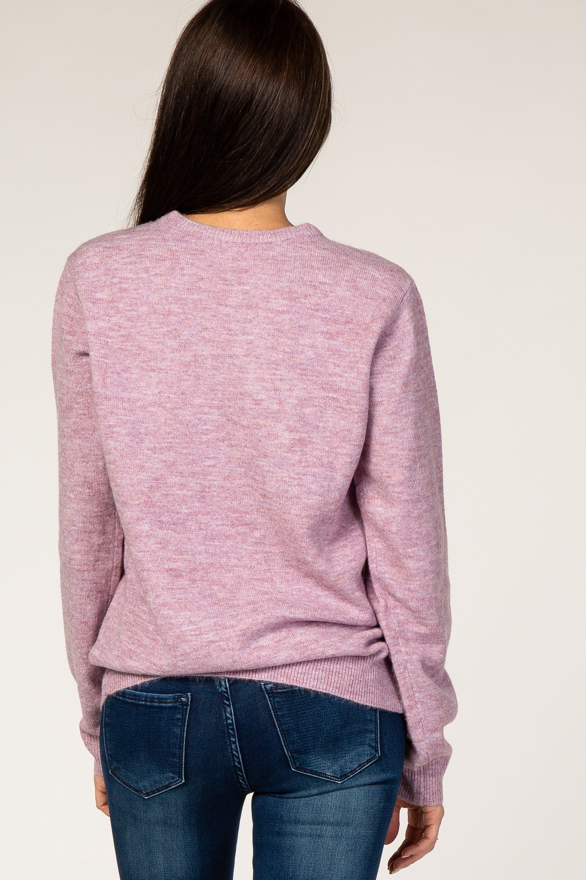 Lavender Brushed Knit Sweater sold by Pinkblush product image thumbnail 3