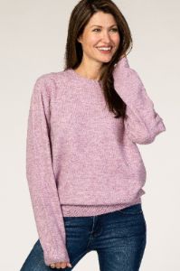 Lavender Brushed Knit Sweater sold by Pinkblush