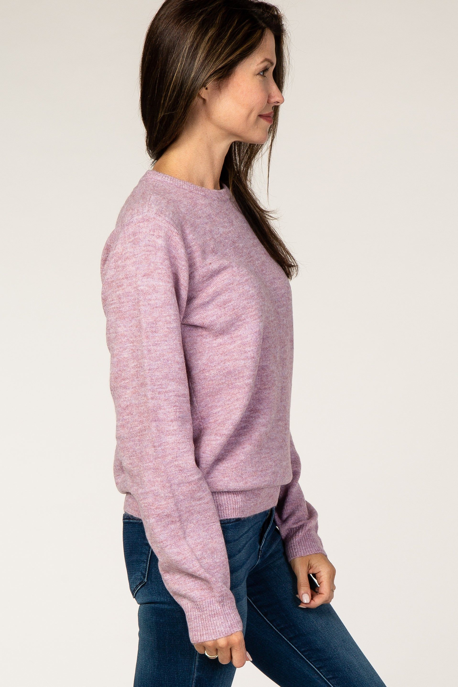 Lavender Brushed Knit Sweater sold by Pinkblush product image thumbnail 2