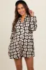 Black Button Front Long Sleeve Maternity Romper sold by Pinkblush