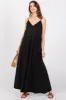 Black V-Neck Sleeveless Wide Leg Jumpsuit sold by Pinkblush