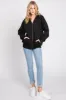 Black Front Zipper Hooded Sweater sold by Pinkblush