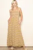 Yellow Printed Smocked Wide Leg Jumpsuit sold by Pinkblush