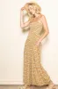 Yellow Printed Smocked Wide Leg Jumpsuit sold by Pinkblush