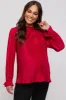 Magenta Textured Mock Neck Maternity Blouse sold by Pinkblush
