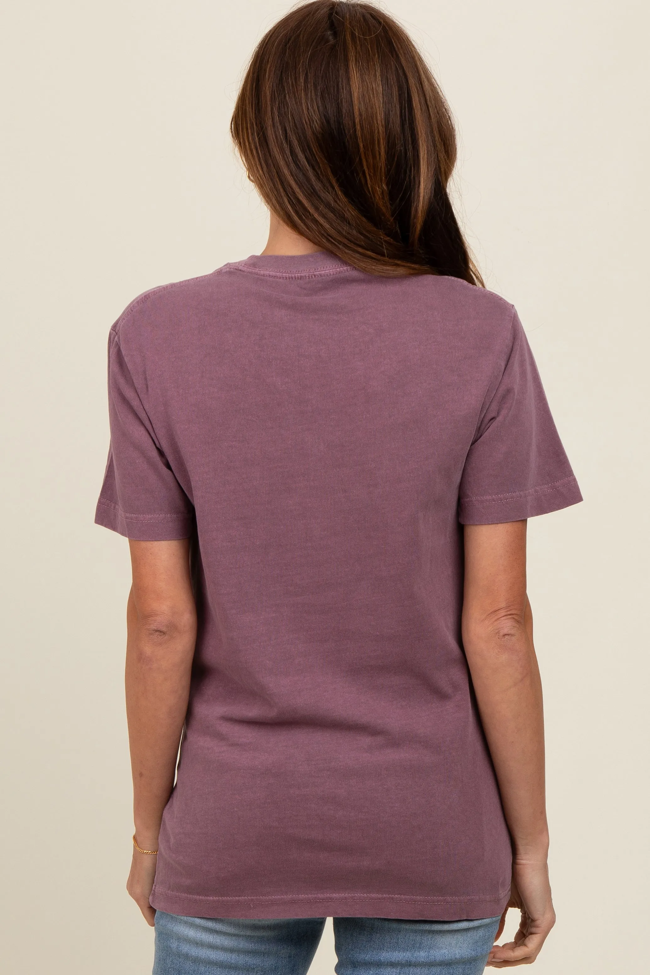 Plum Basic T-Shirt sold by Pinkblush product image thumbnail 4