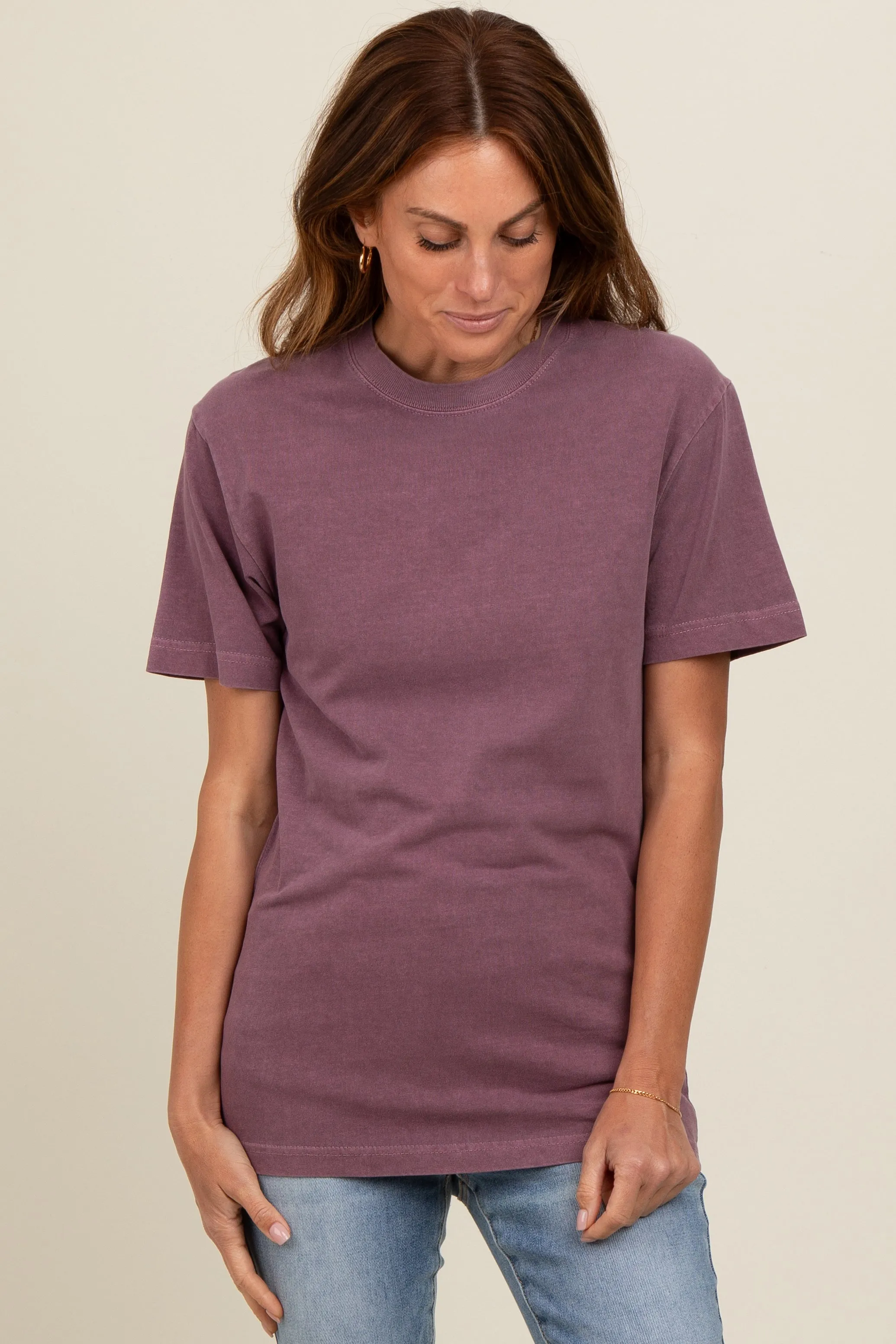Plum Basic T-Shirt sold by Pinkblush product image thumbnail 2