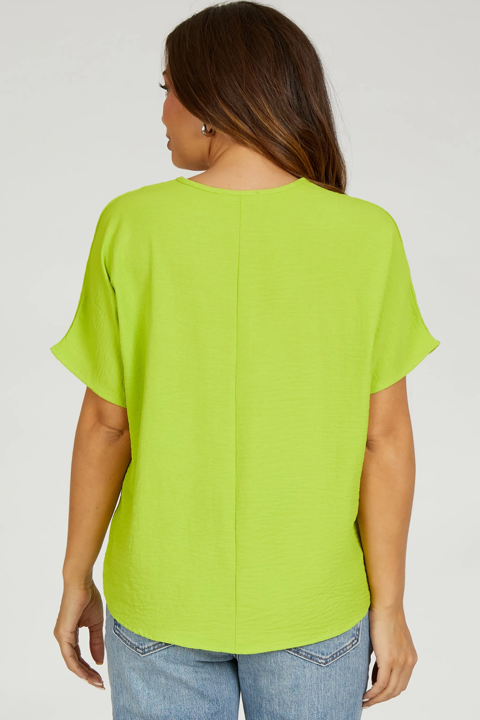 Lime Short Sleeve Maternity Blouse sold by Pinkblush product image thumbnail 3