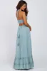 Aqua Halter Neck Cut Out Maxi Dress sold by Pinkblush