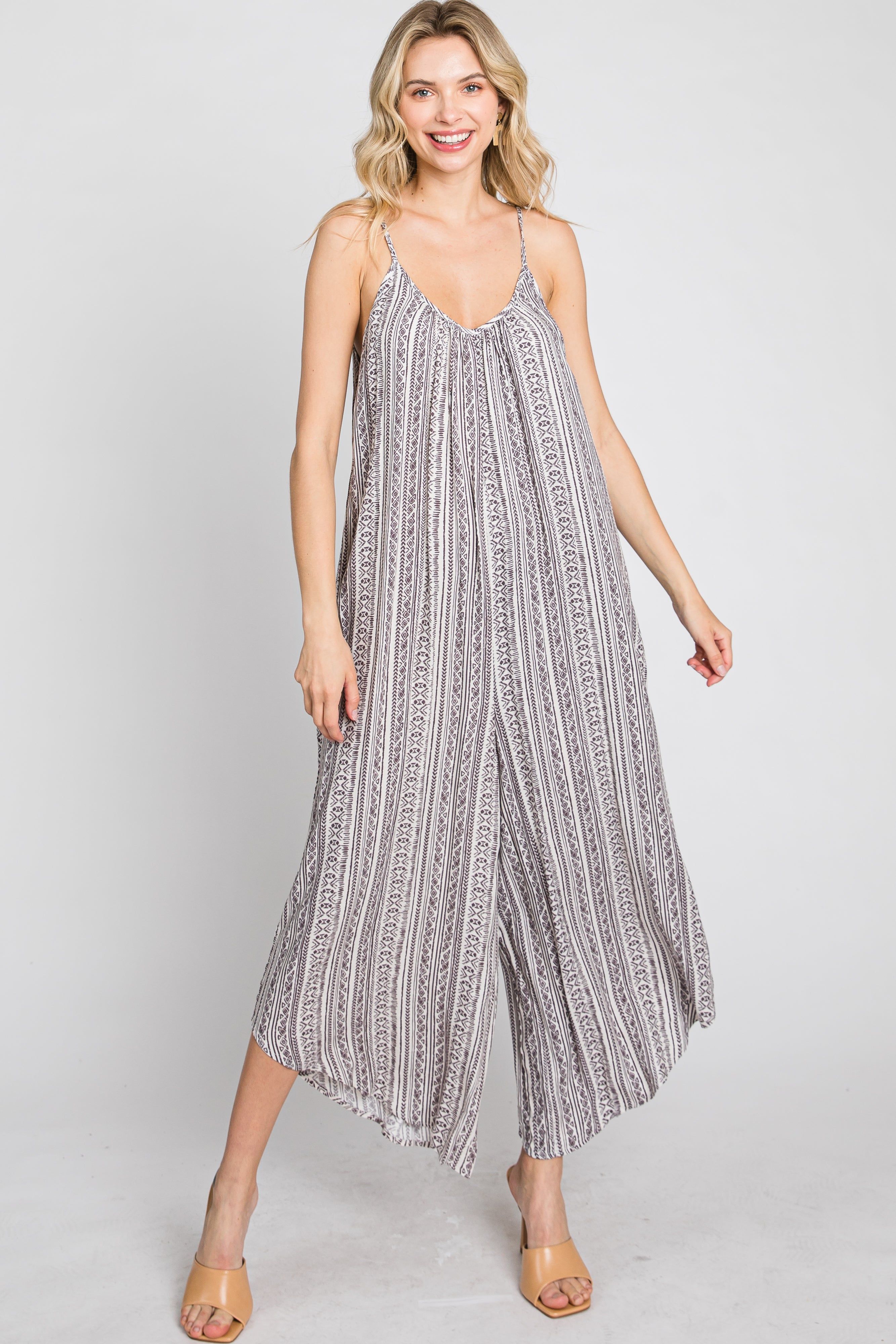 Brown Printed Asymmetrical Jumpsuit sold by Pinkblush product image thumbnail 3