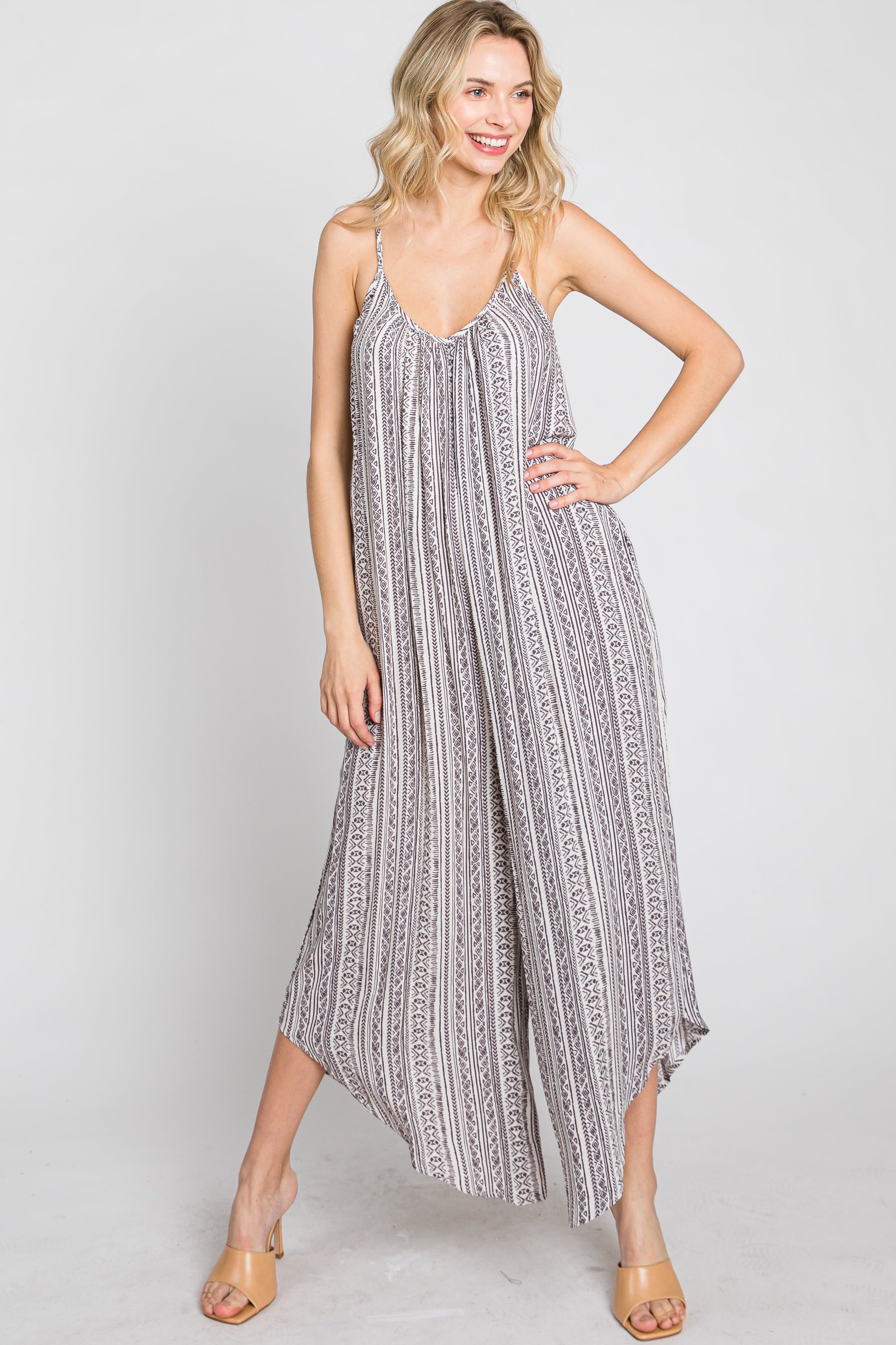 Brown Printed Asymmetrical Jumpsuit sold by Pinkblush product image thumbnail 13