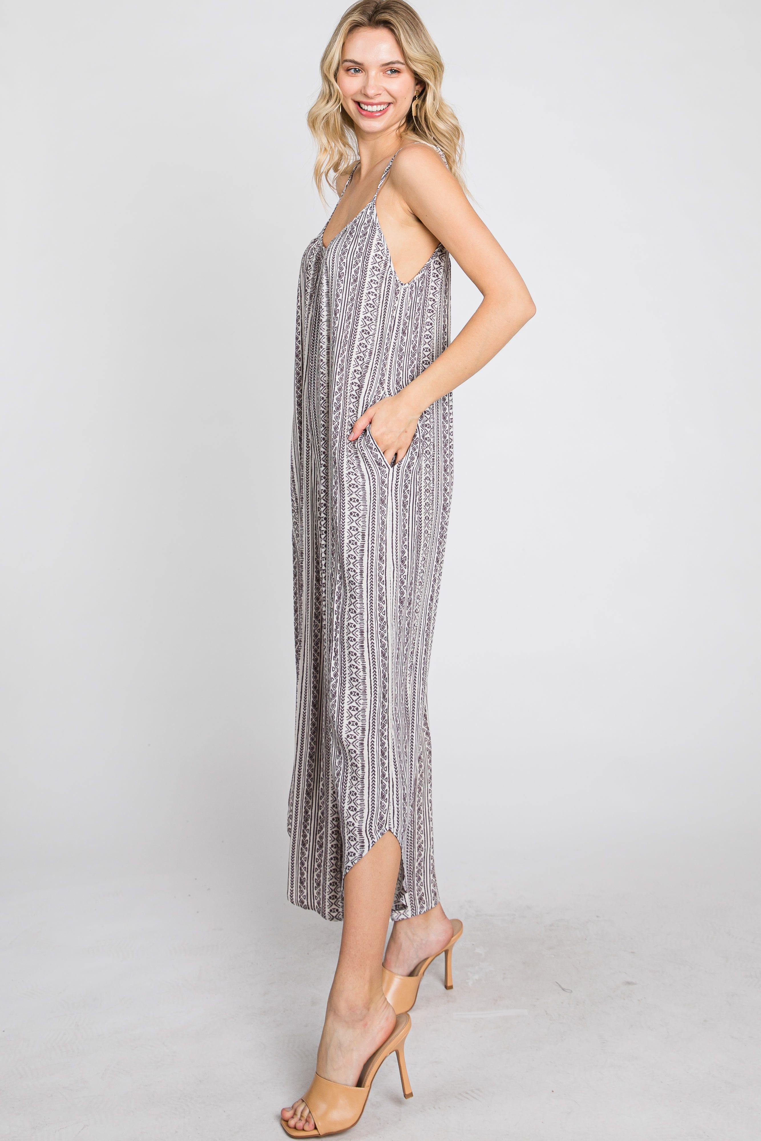 Brown Printed Asymmetrical Jumpsuit sold by Pinkblush product image thumbnail 5