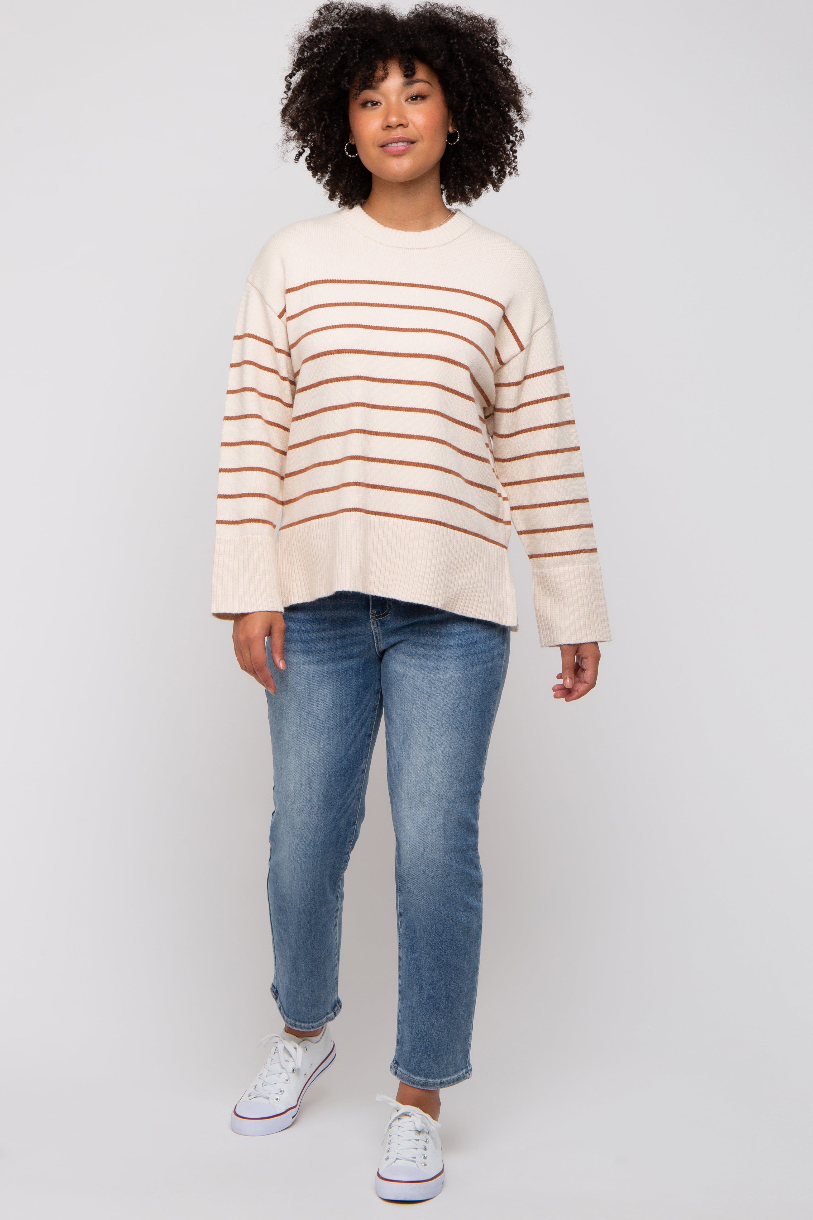 Ivory Striped Sweater sold by Pinkblush product image thumbnail 5