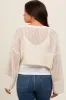 Ivory Open Knit Cropped Maternity Cardigan sold by Pinkblush