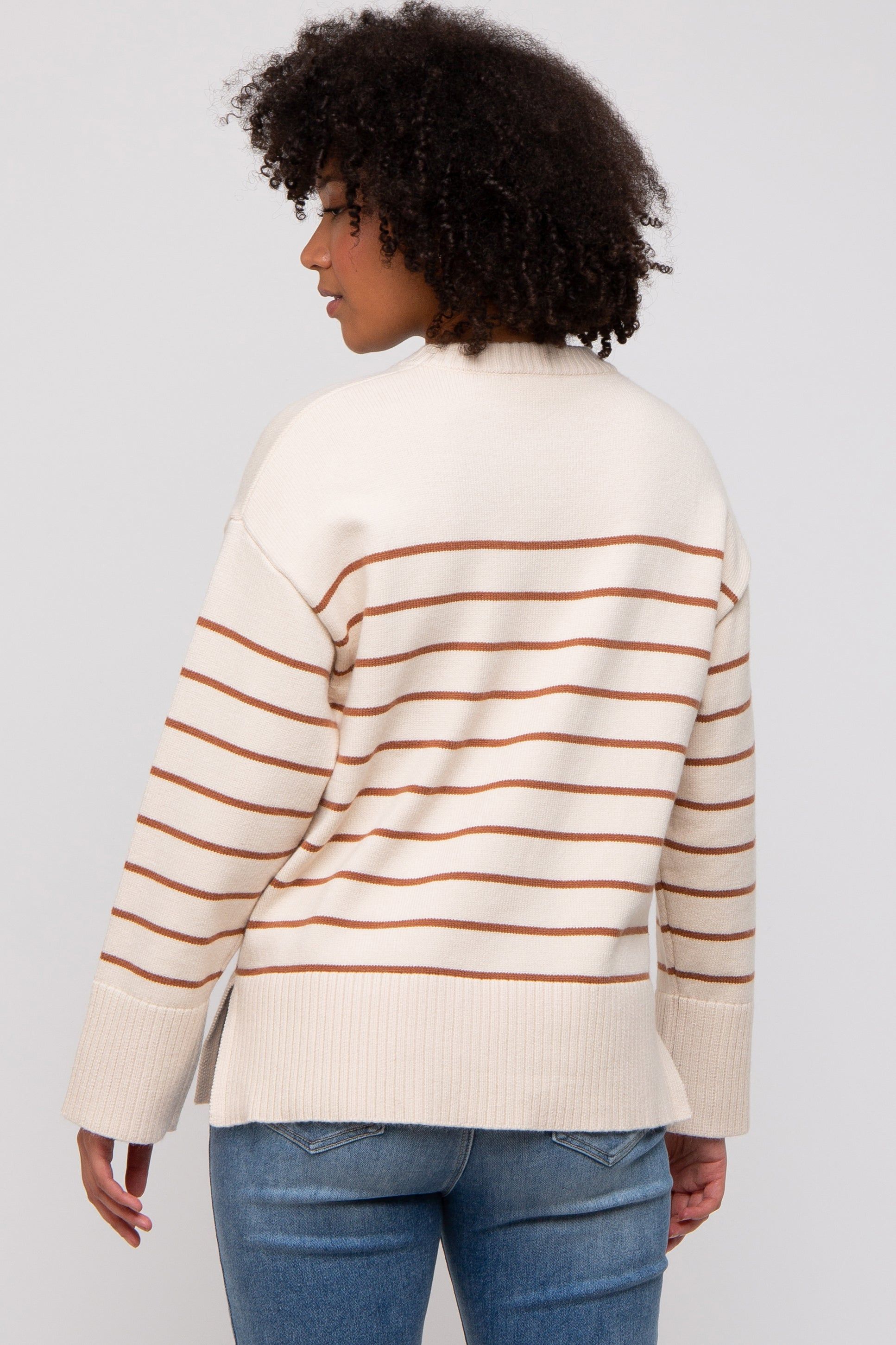 Ivory Striped Sweater sold by Pinkblush product image thumbnail 4