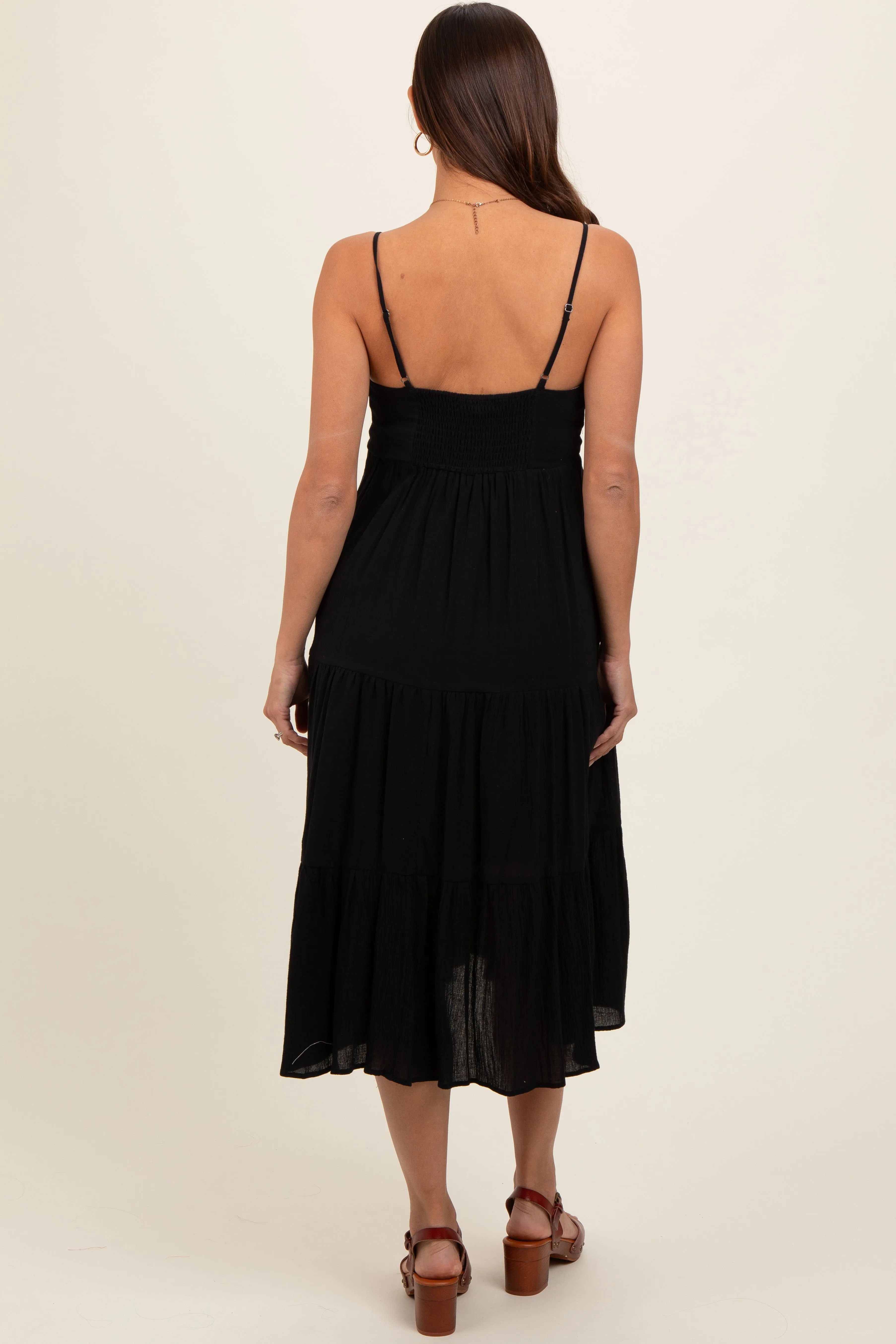 Black Sleeveless Maternity Maxi Dress sold by Pinkblush product image thumbnail 2