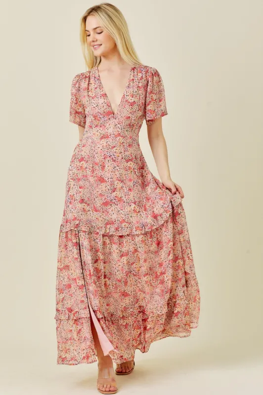 Red Multi Tiered Maxi sold by Pinkblush