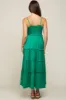 Green Smocked Ruffle Tiered Maternity Maxi Dress sold by Pinkblush
