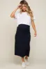 Navy Blue Drawstring Pocket Maternity Maxi Skirt sold by Pinkblush