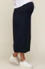 Navy Blue Drawstring Pocket Maternity Maxi Skirt sold by Pinkblush