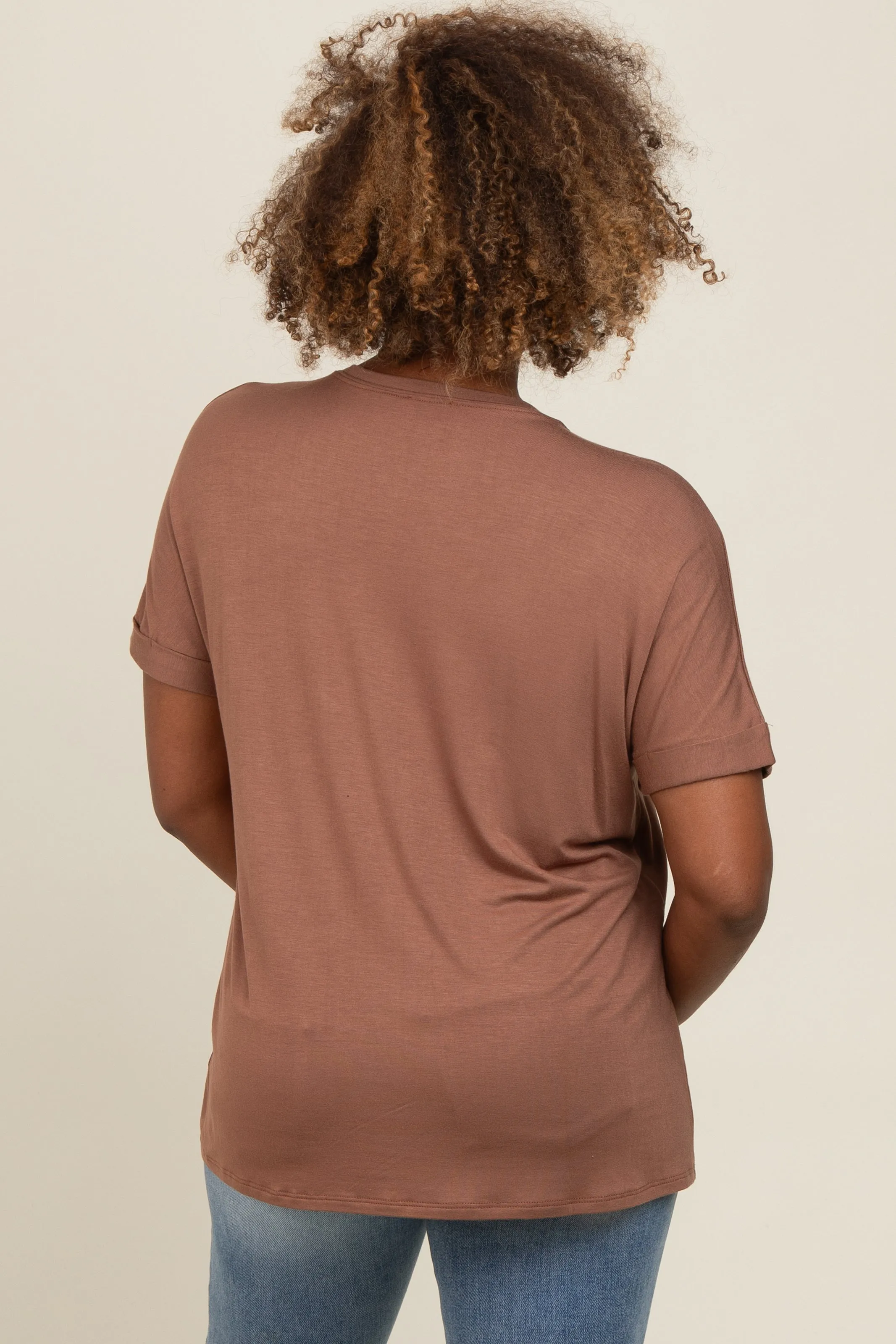 Mocha Relaxed Fit T-Shirt sold by Pinkblush product image thumbnail 3