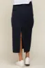 Navy Blue Drawstring Pocket Maternity Maxi Skirt sold by Pinkblush