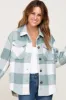 Green Plaid Knit Maternity Shirt Jacket sold by Pinkblush