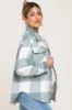 Green Plaid Knit Maternity Shirt Jacket sold by Pinkblush