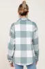 Green Plaid Knit Maternity Shirt Jacket sold by Pinkblush