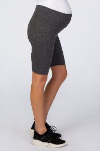 Charcoal Maternity Biker Short sold by Pinkblush