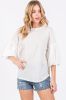 White Drop Shoulder Puff Sleeve Top sold by Pinkblush
